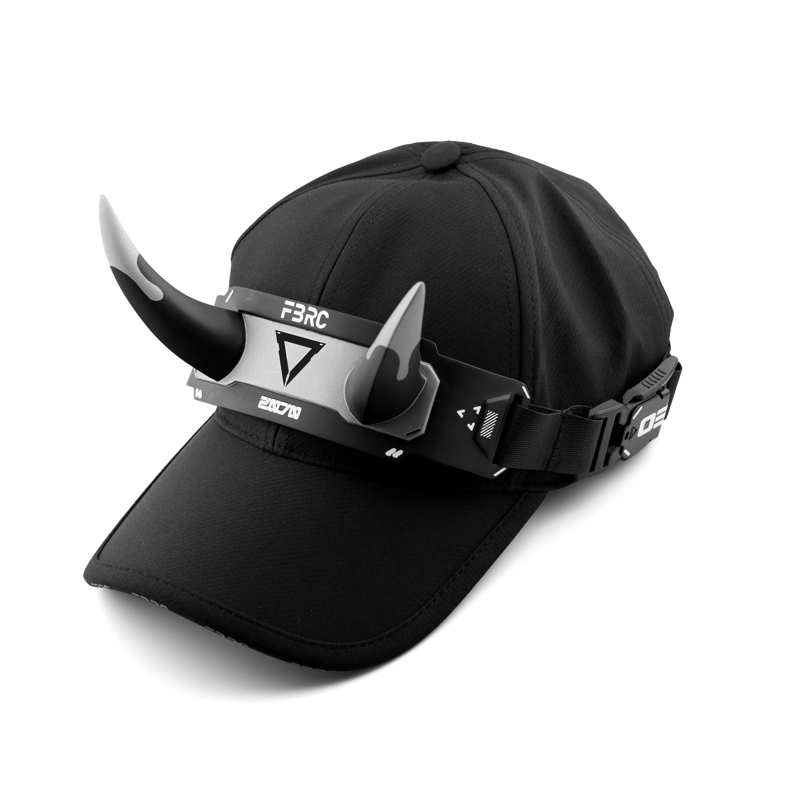 DC-01A Black Silver Demon Horns Cap