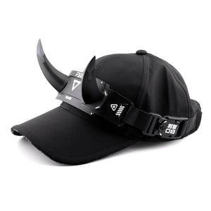 DC-01A Gunmetal Demon Horns Cap