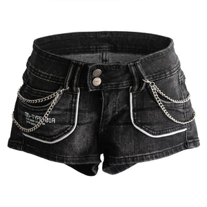 DD-Type 01A Black Denim Super Shorts