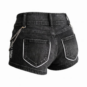 DD-Type 01A Black Denim Super Shorts