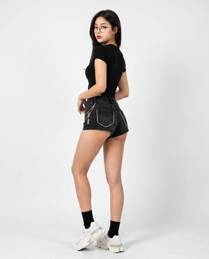 DD-Type 01A Black Denim Super Shorts