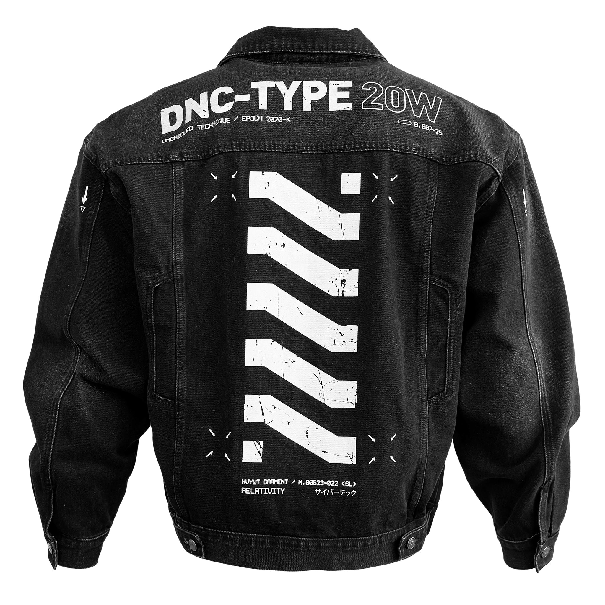 DNC-Type 20W Black Denim Jacket - Fabric of the Universe