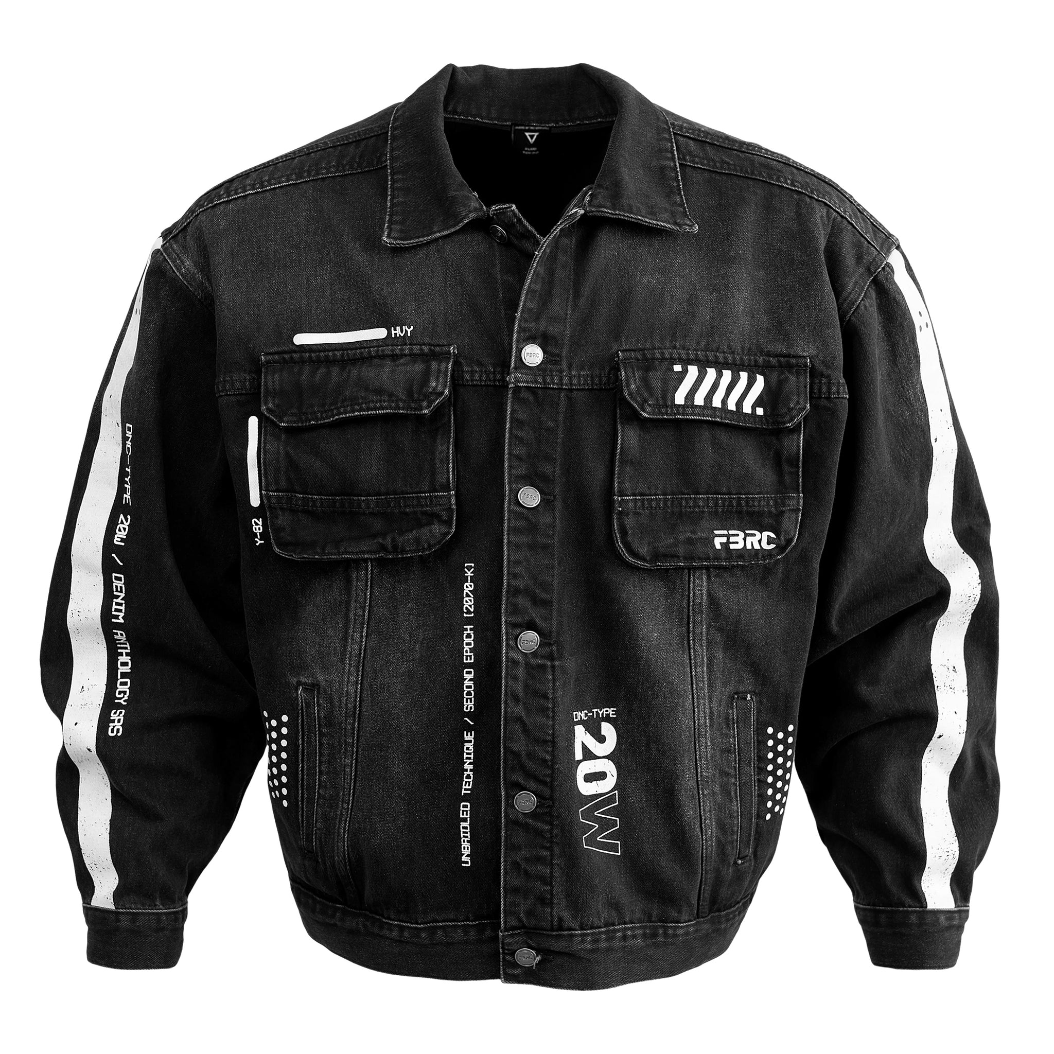 【値下中】RYOGEN TECH DENIM JACKET BLACK DNC-Type 20W Black Denim Jacket - Fabric of the Universe