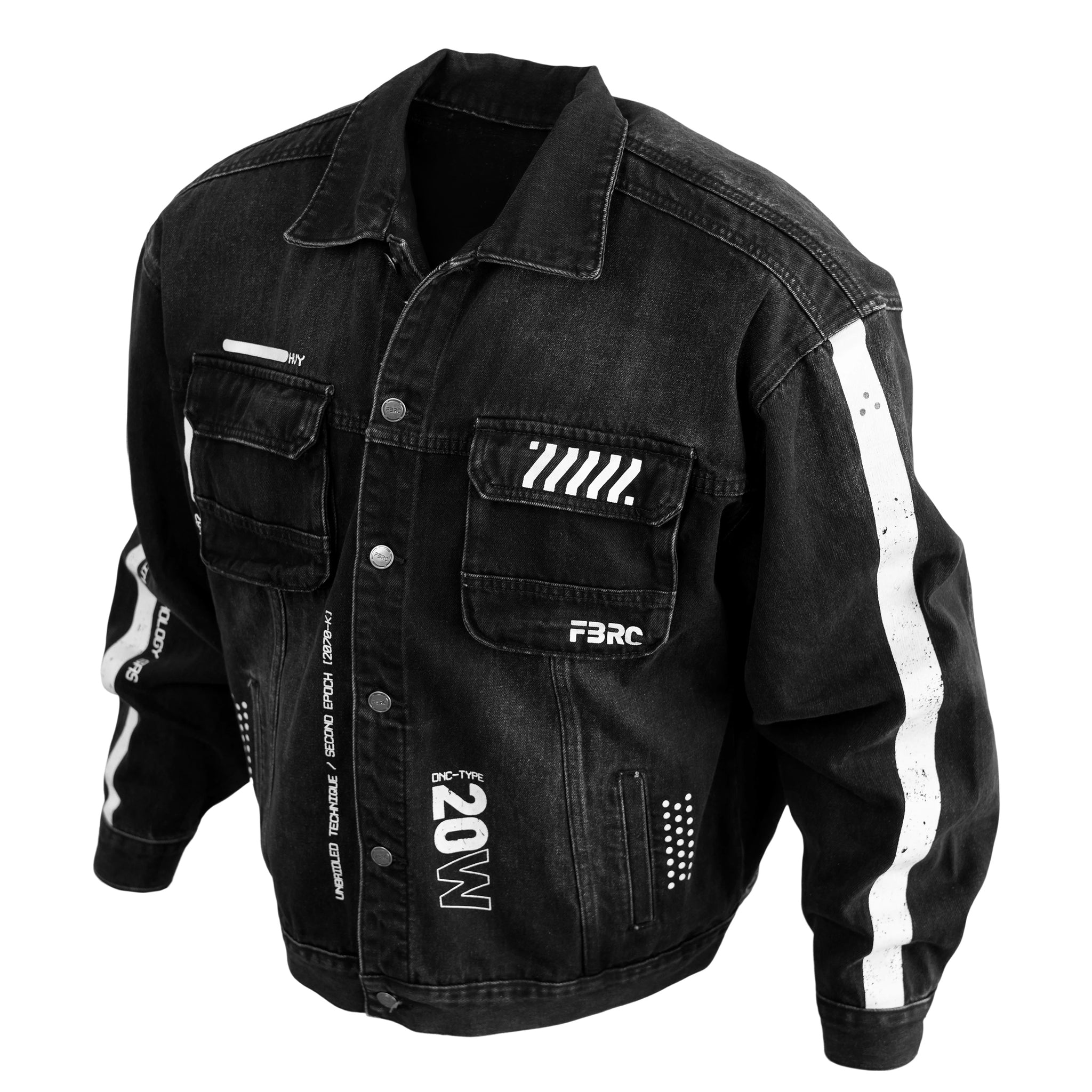 【値下中】RYOGEN TECH DENIM JACKET BLACK DNC-Type 20W Black Denim Jacket - Fabric of the Universe