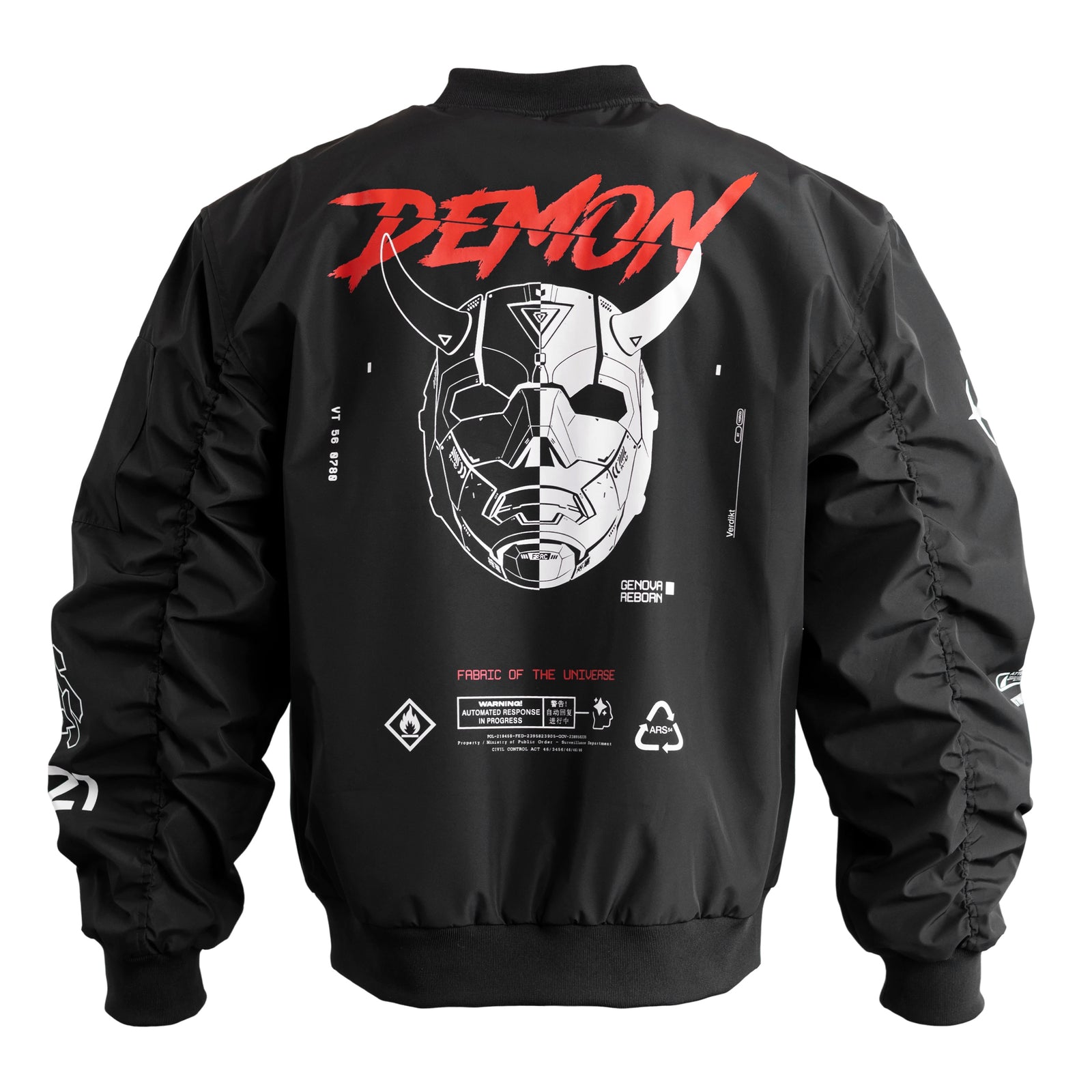 Genova Demon Black LW Bomber Jacket