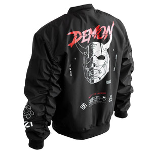 Genova Demon Black LW Bomber Jacket2