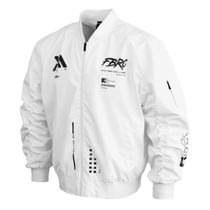 Genova Demon White LW Bomber Jacket