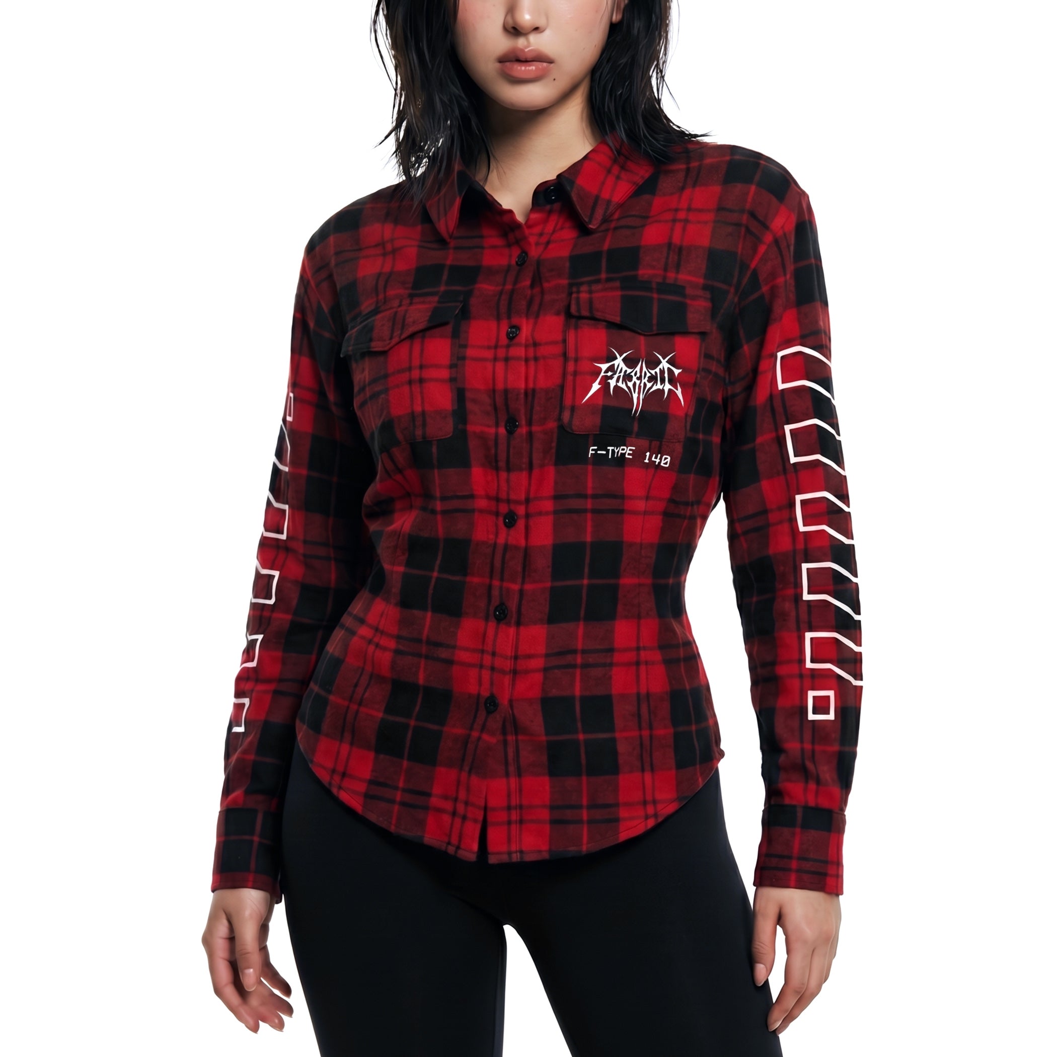 F-Type 140 Red Plaid Flannel Shirt - Fabric of the Universe