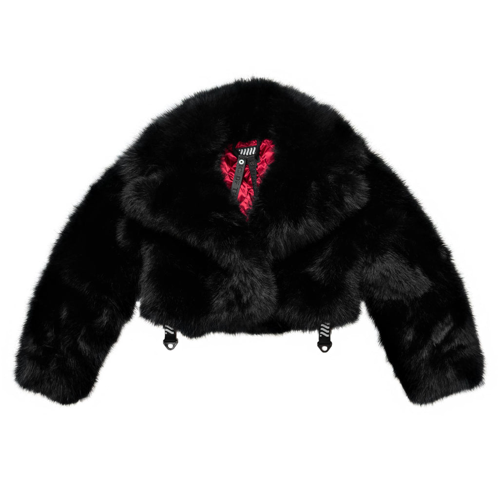 FCS-Type 720 Black Crop Fur Coat - Fabric of the Universe
