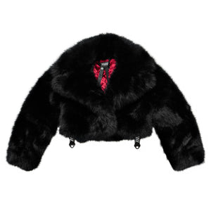 FCS-Type 720 Black Crop Fur Coat
