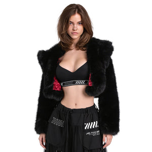 FCS-Type 720 Black Crop Fur Coat