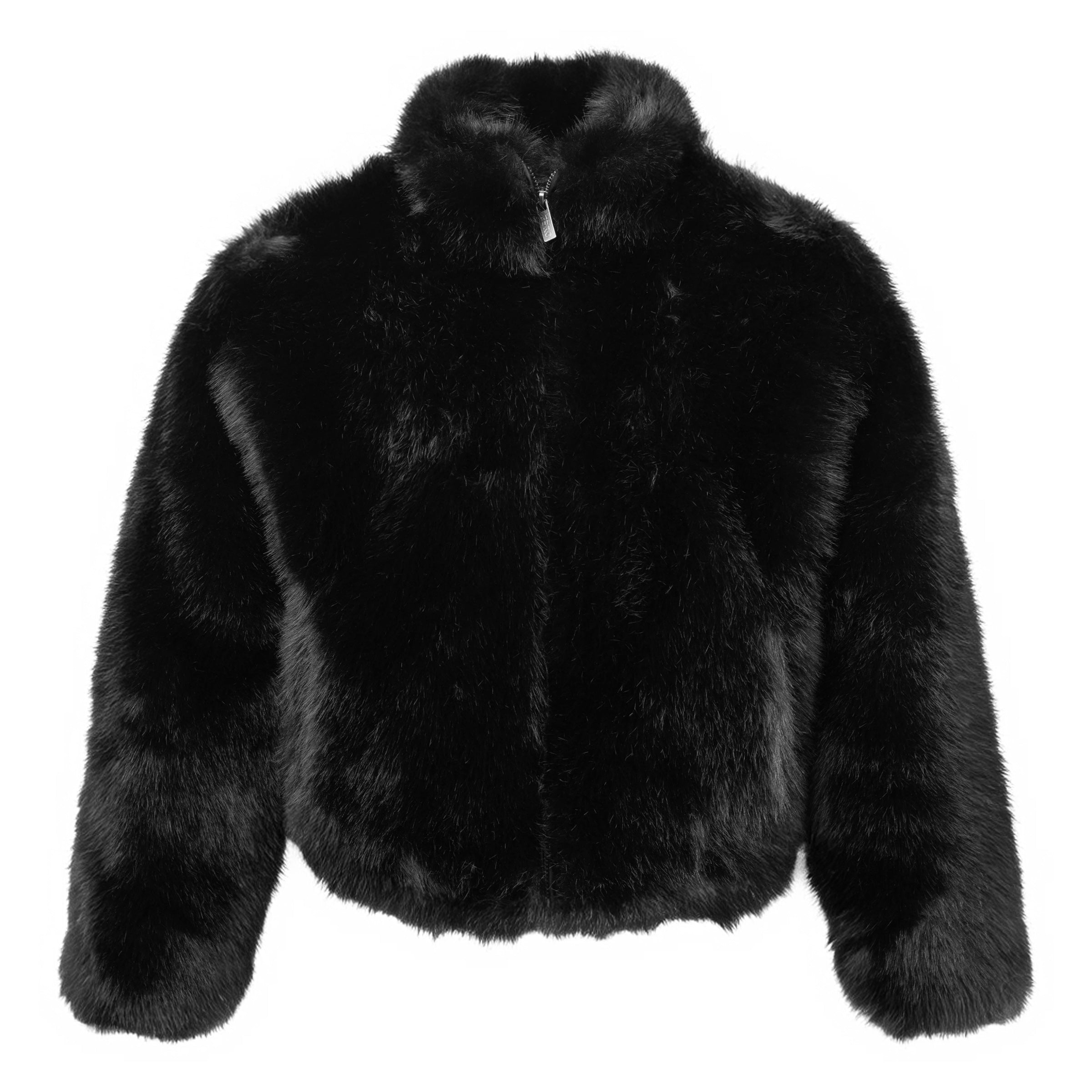 FRC-Type 1020 Black Heavy Fur Coat - Fabric of the Universe