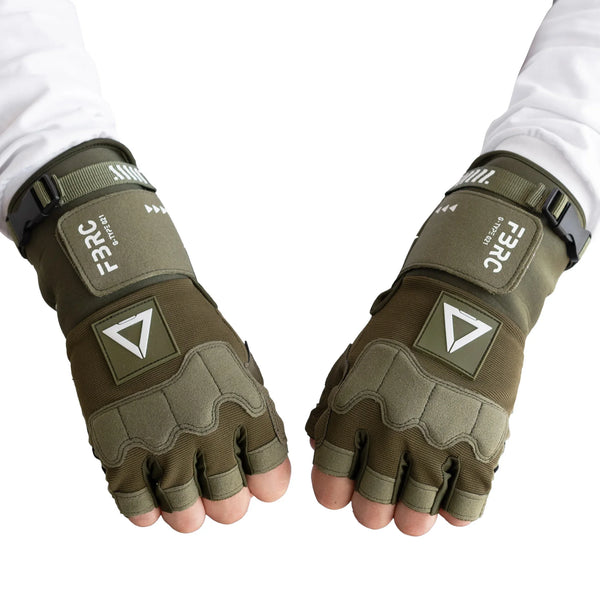 G-Type 021 M-Green Gauntlet Gloves - Fabric of the Universe