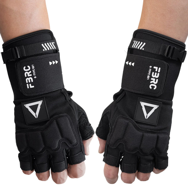 G-Type 021(U) Black Gauntlet Gloves - Fabric of the Universe