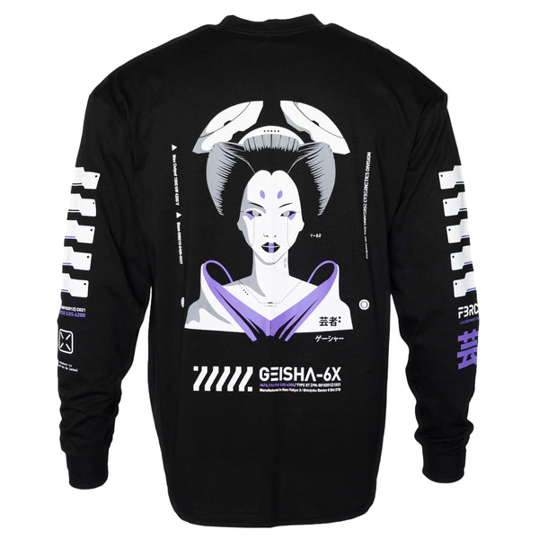 Geisha-6X Black Long Sleeve T - Fabric of the Universe