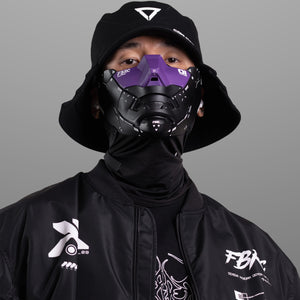 Genova Reborn Black Purple Half Mask
