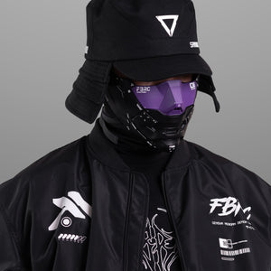 Genova Reborn Black Purple Half Mask