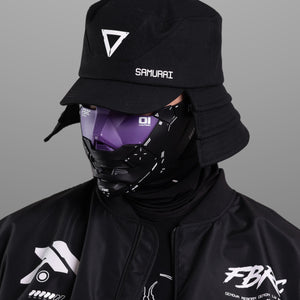 Genova Reborn Black Purple Half Mask