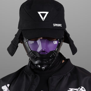 Genova Reborn Black Purple Half Mask