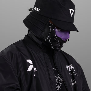 Genova Reborn Black Purple Half Mask