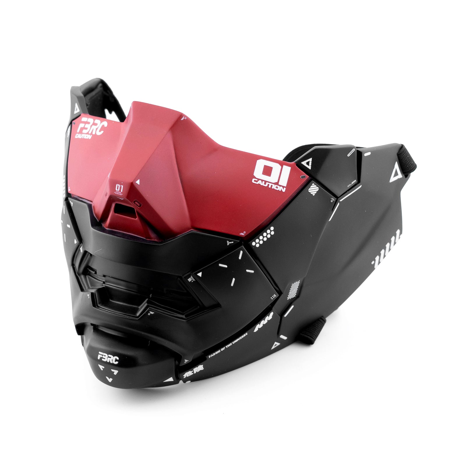Genova Reborn Black Red Half Mask