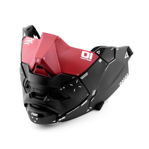 Genova Reborn Black Red Half Mask