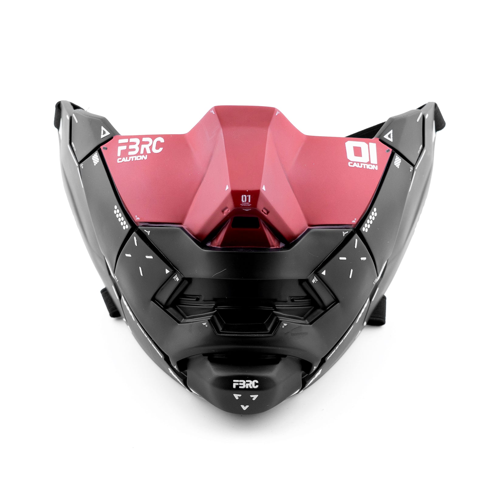 Genova Reborn Black Red Half Mask