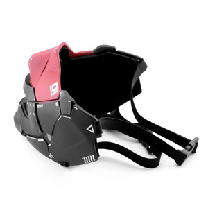 Genova Reborn Black Red Half Mask