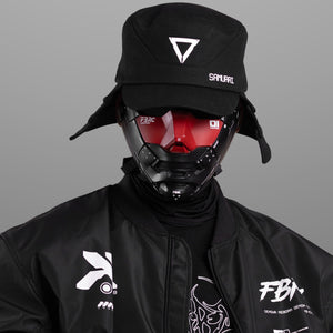 Genova Reborn Black Red Half Mask