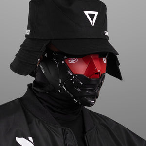 Genova Reborn Black Red Half Mask