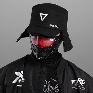 Genova Reborn Black Red Half Mask