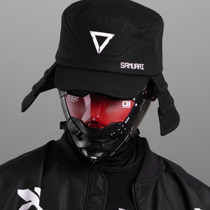 Genova Reborn Black Red Half Mask