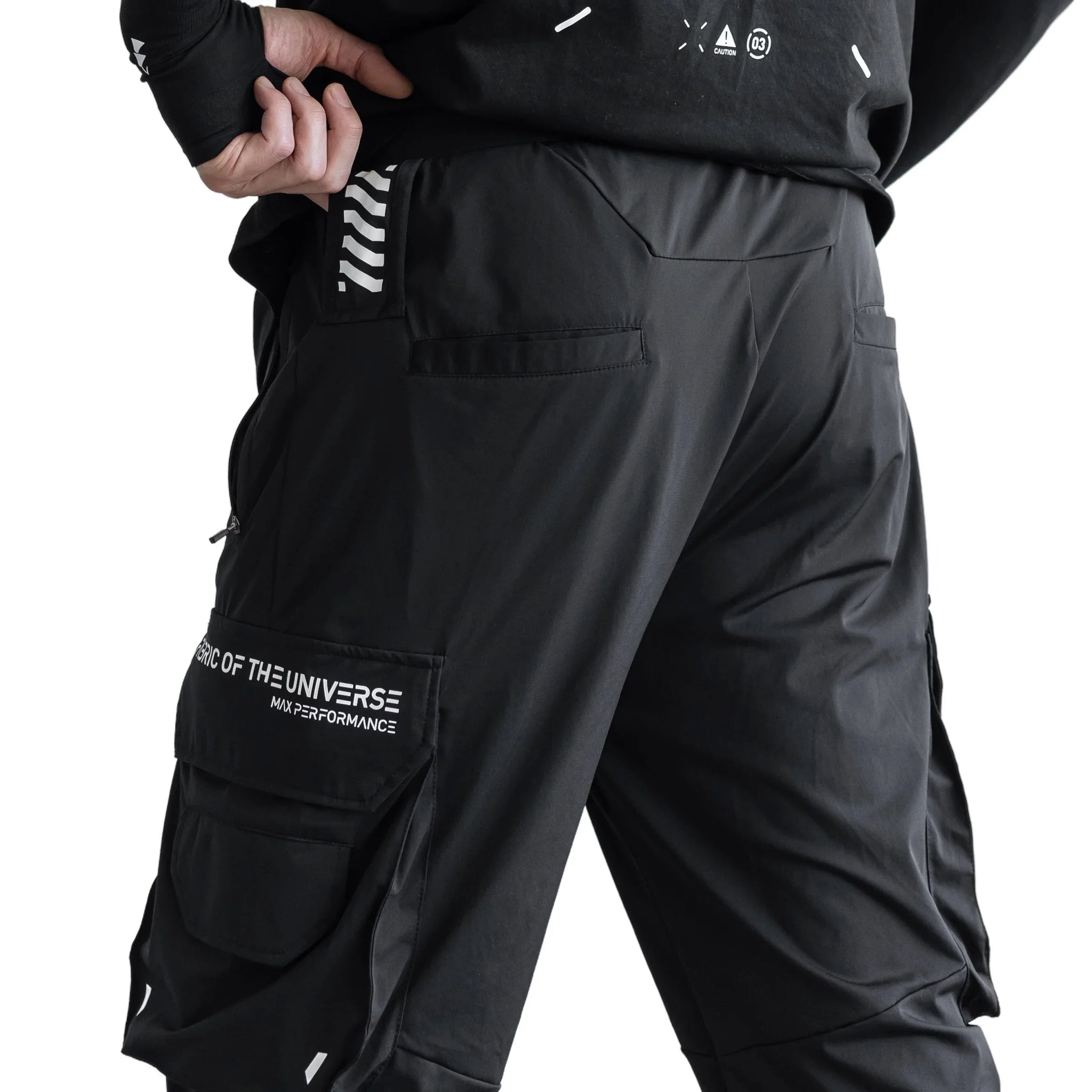 J-Type 005 Black Athletic Joggers - Fabric of the Universe