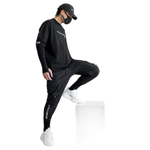 J-Type 005 Black Athletic Joggers