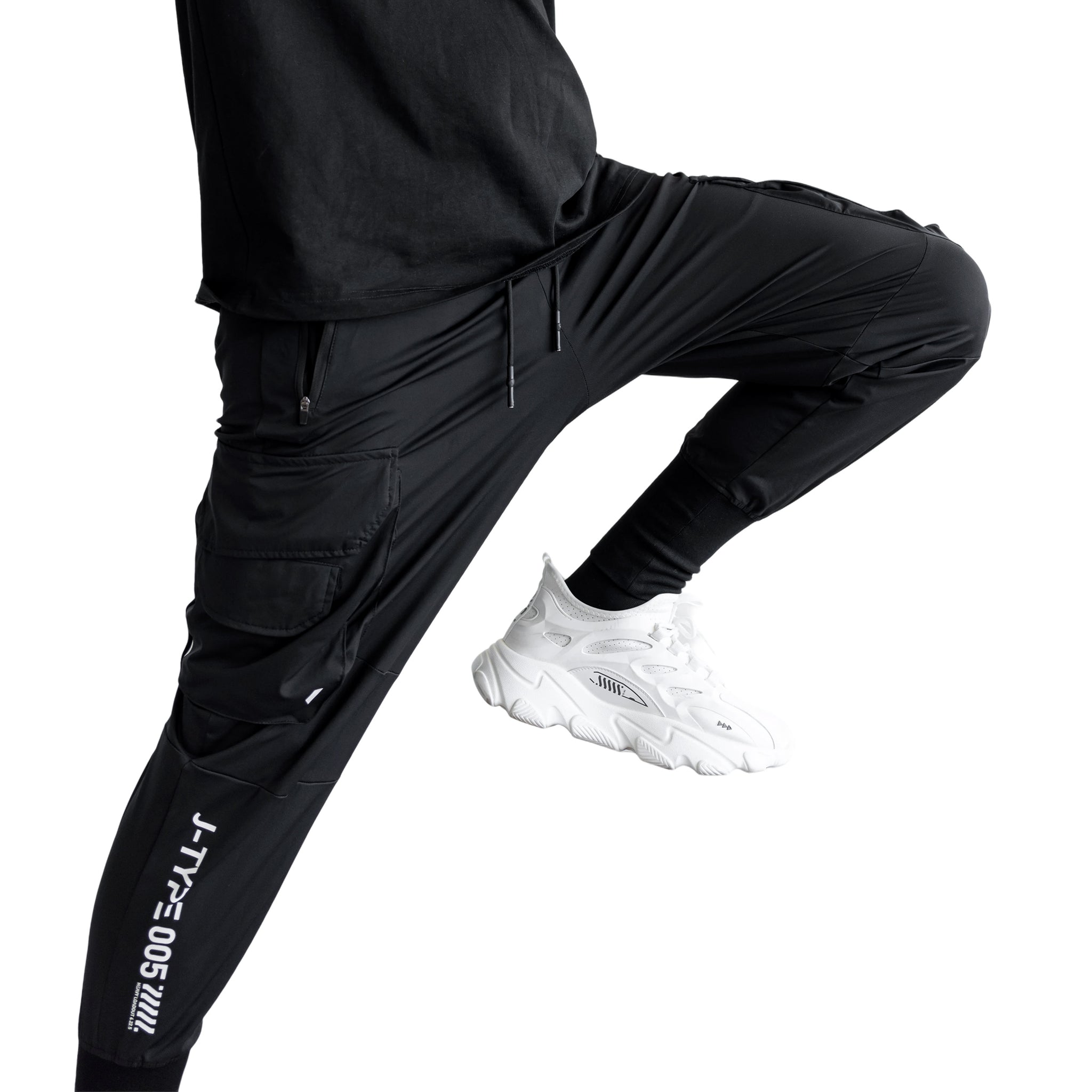 Black athletic joggers clearance