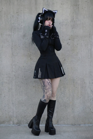 ZBS-Type 003P Black Zip Bodyshirt