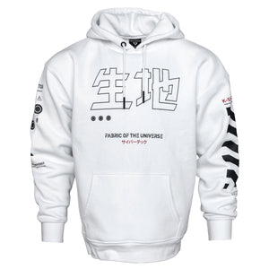 Kitsune-5X RD White Hoodie