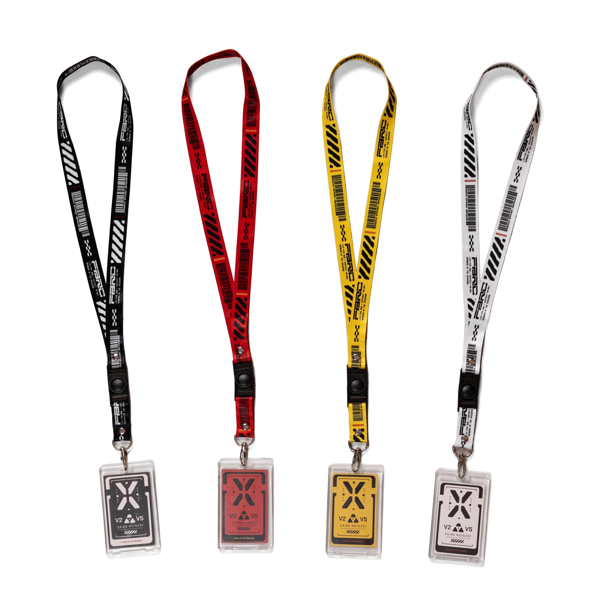 LYD-050 Red Lanyard ID Tag Holder - Fabric of the Universe