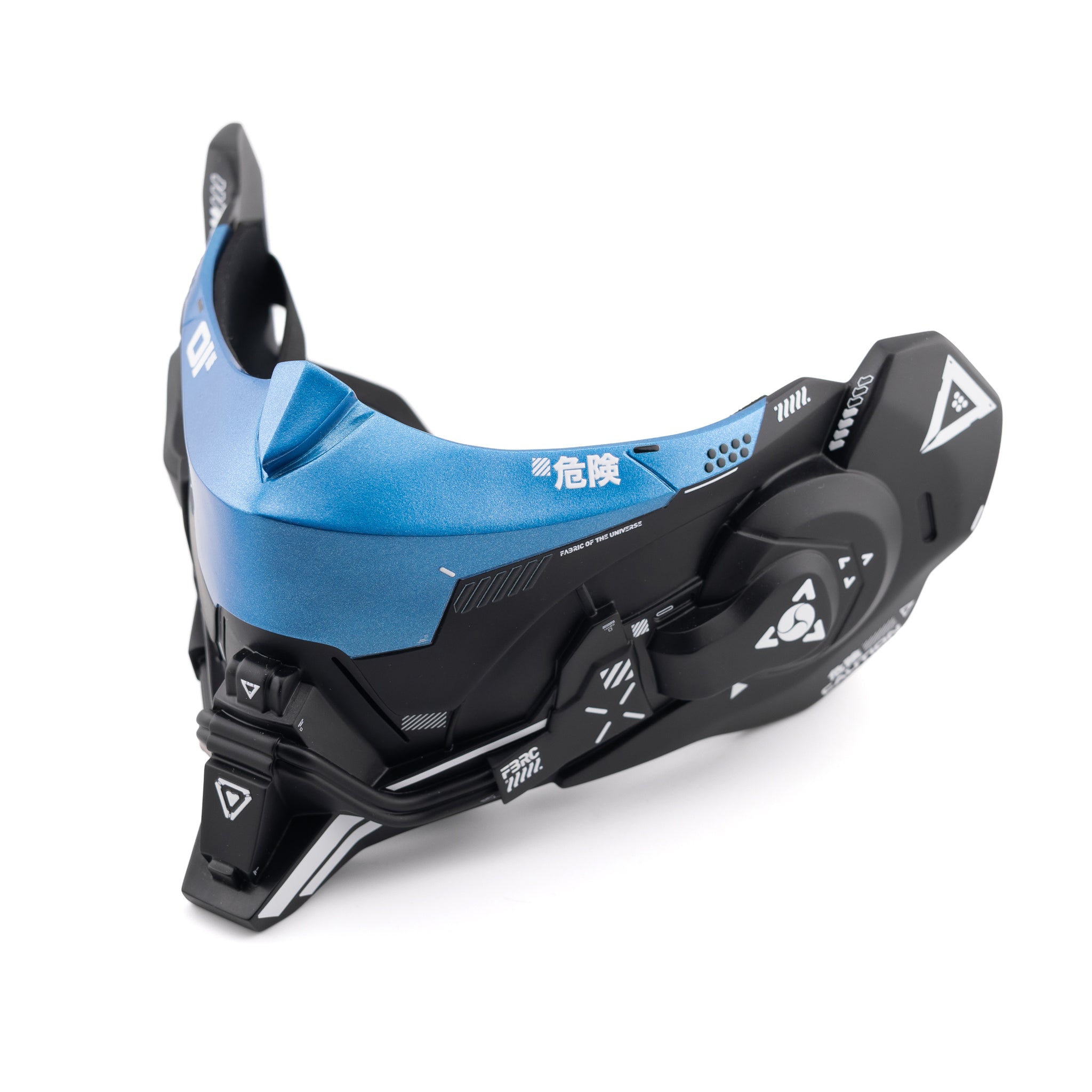 MC-Type 001P Black Cyan Cyber Mask - Fabric of the Universe