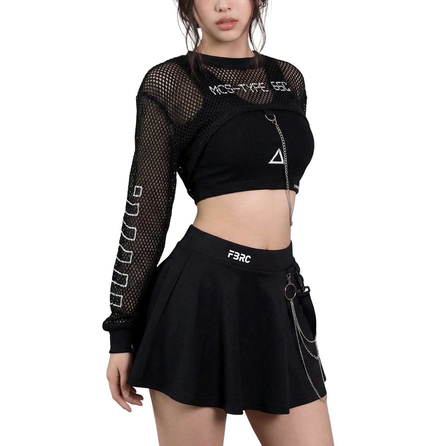 MS-Type 506 Black Chain Miniskirt - Fabric of the Universe