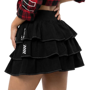 MS-Type 304 Black Cake Miniskirt