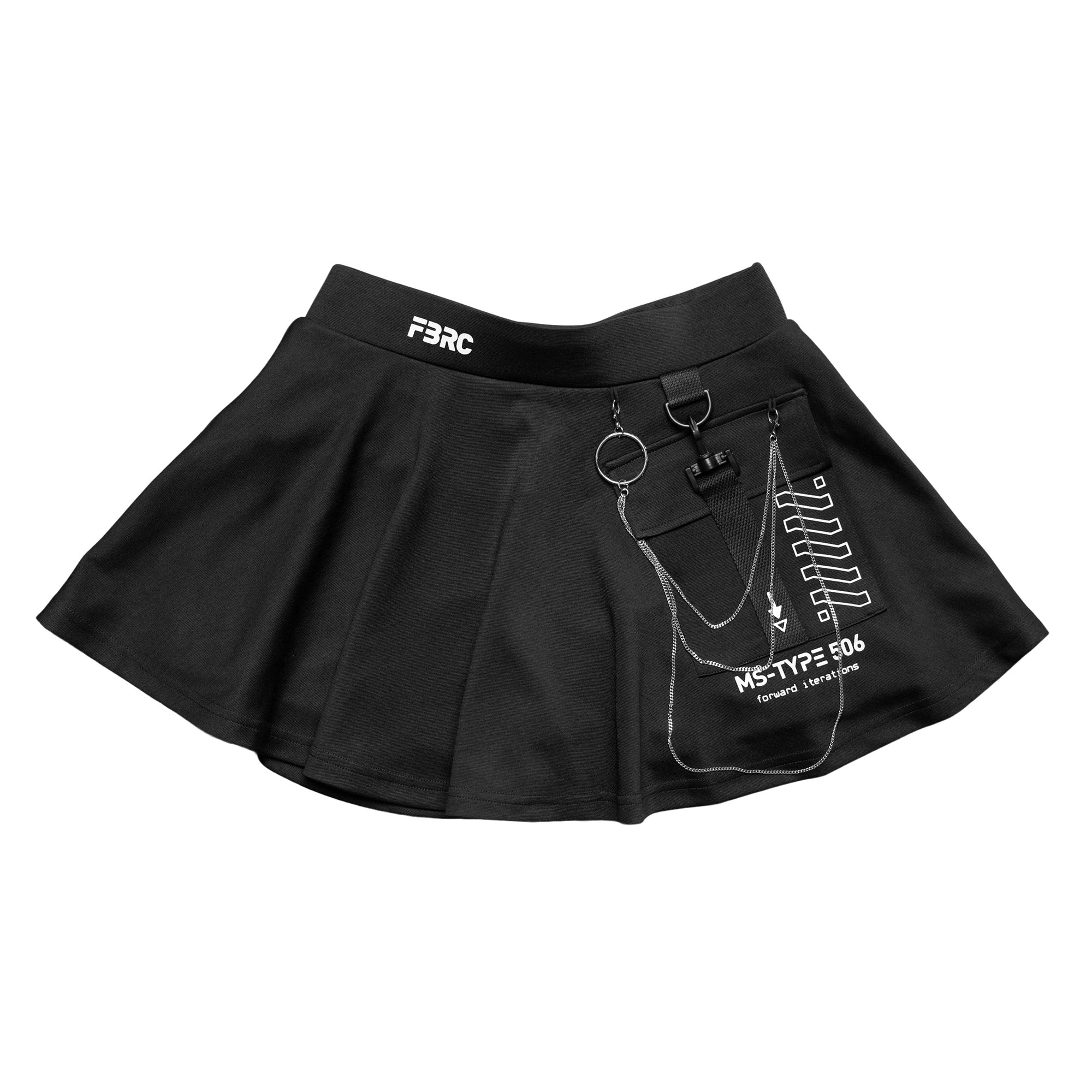 MS-Type 506 Black Chain Miniskirt - Fabric of the Universe