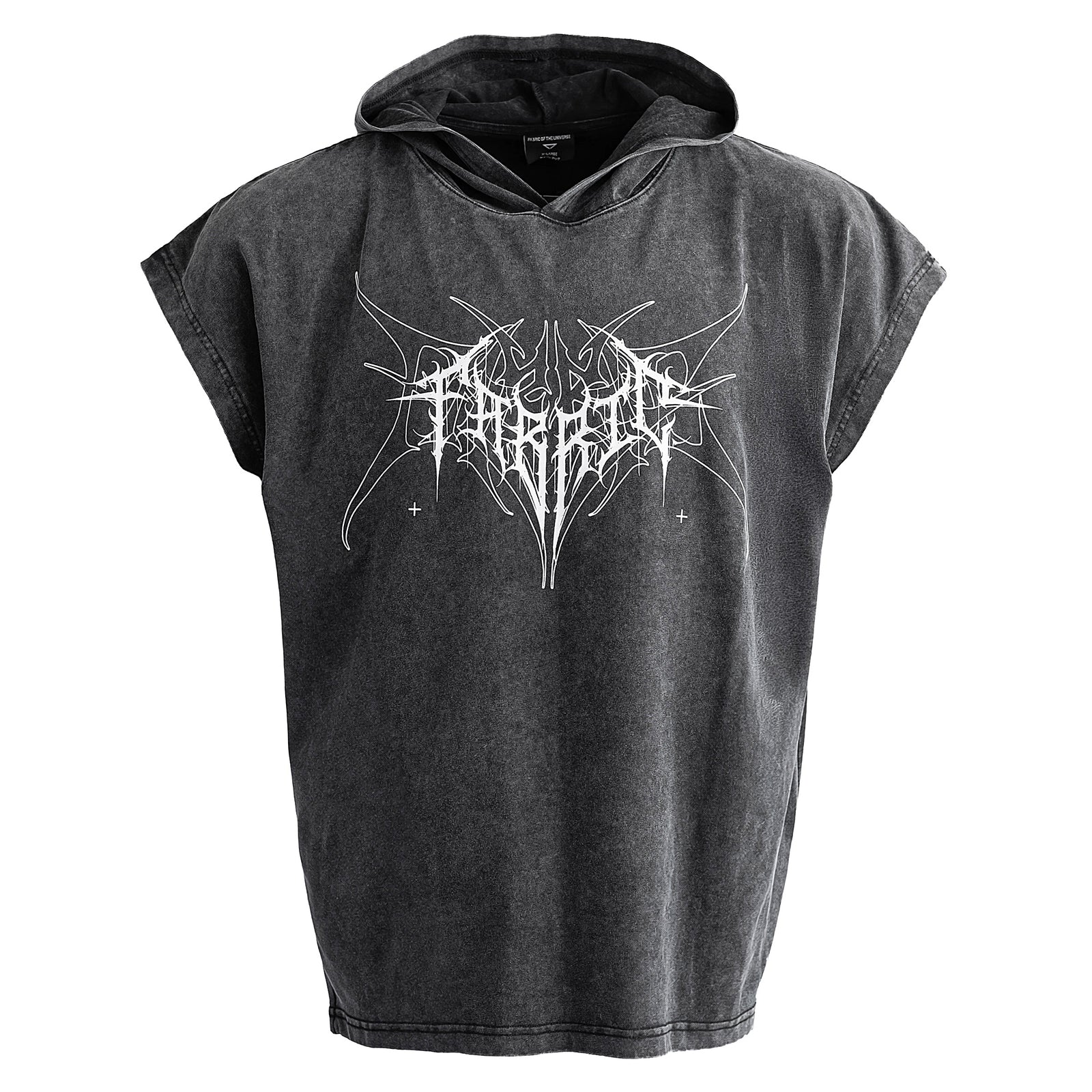Memento Mori Gray Hooded Sleeveless T