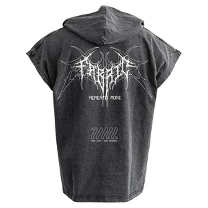 Memento Mori Gray Hooded Sleeveless T