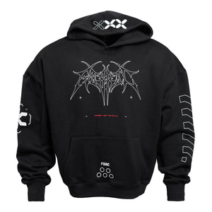 Memento Mori Black Oversized Hoodie