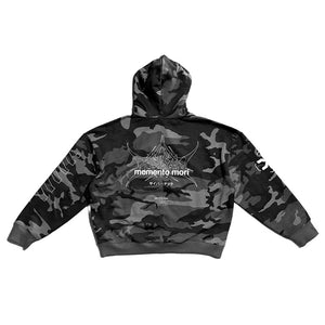 Memento Mori Dark Camo Oversized Hoodie