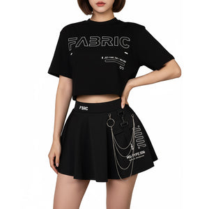 OCT-Type 310 Black Oversized Crop T