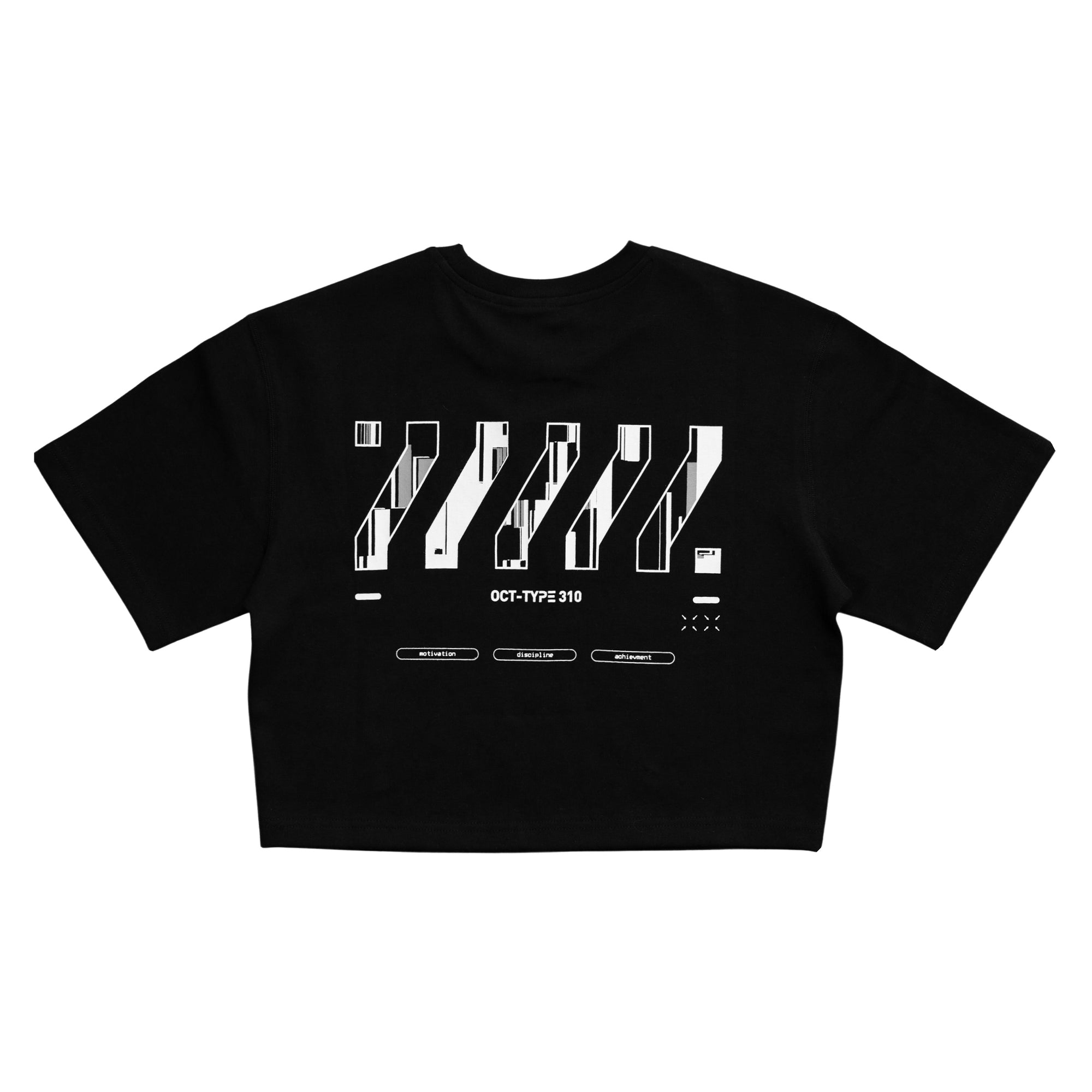 OCT-Type 310 Black Oversized Crop T