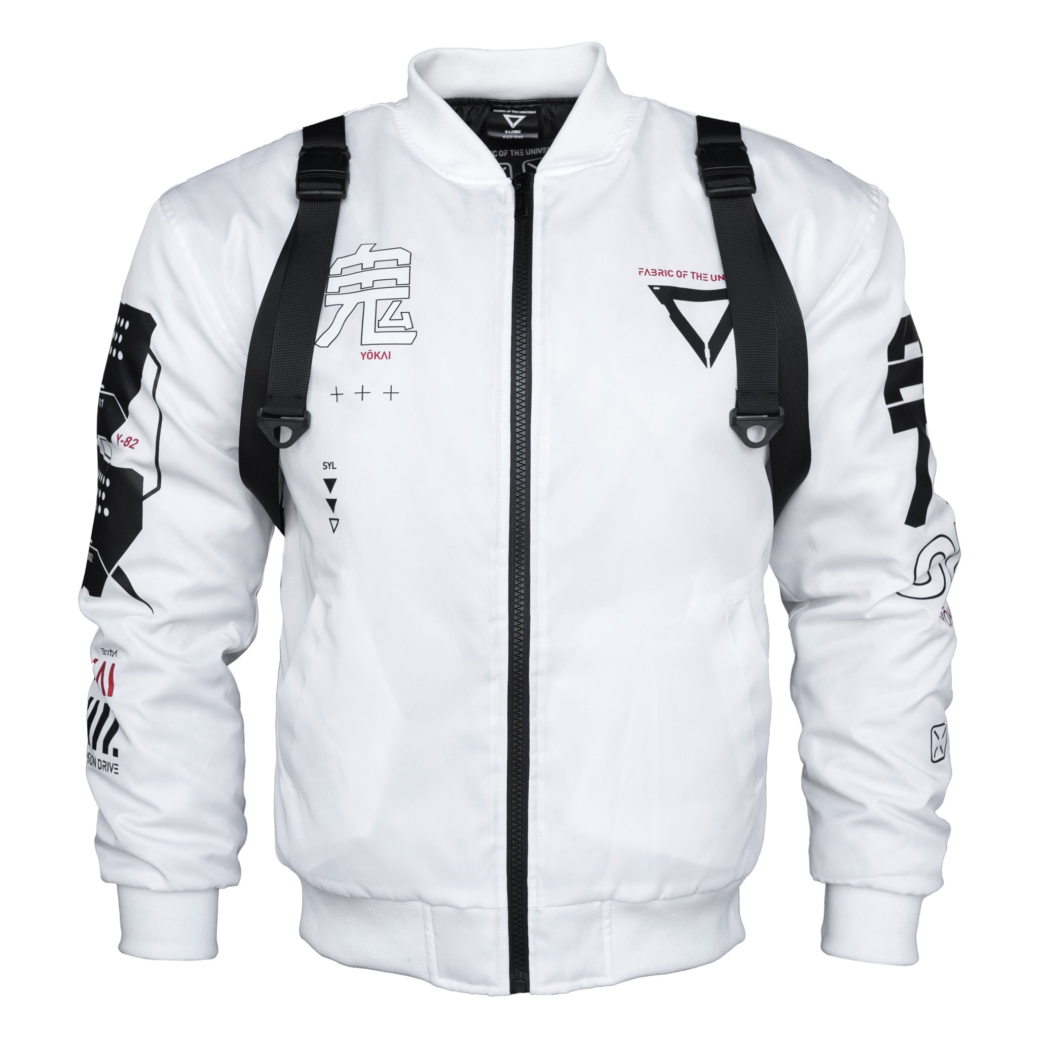 ONI White Bomber Jacket Fabric of the Universe