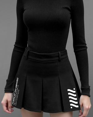 MS-Type 2005 Black Pleated Miniskirt